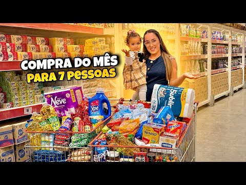 COMPRA DO MÊS NO ASSAI ATACADISTA PARA UMA FAMÍLIA DE 7 PESSOAS 