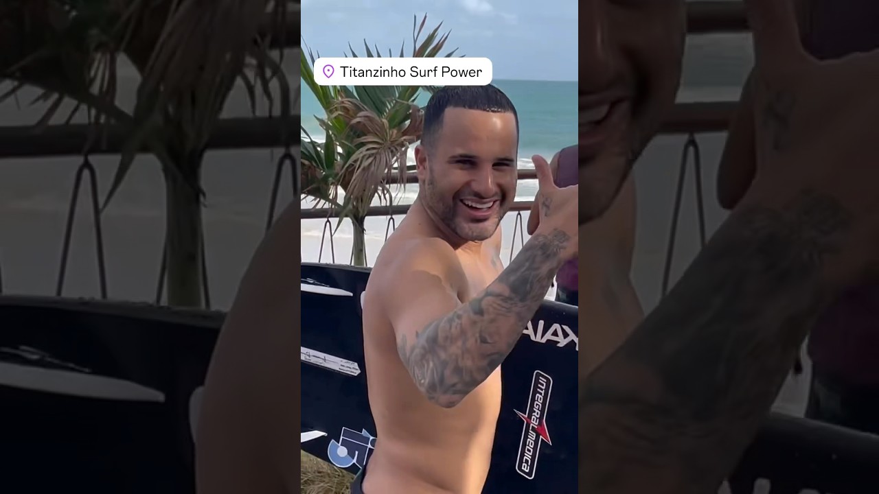 Italo Ferreira chegando pra surfar na Praia do Titanzinho em Fortaleza 🌊 🏄 🤙🏾