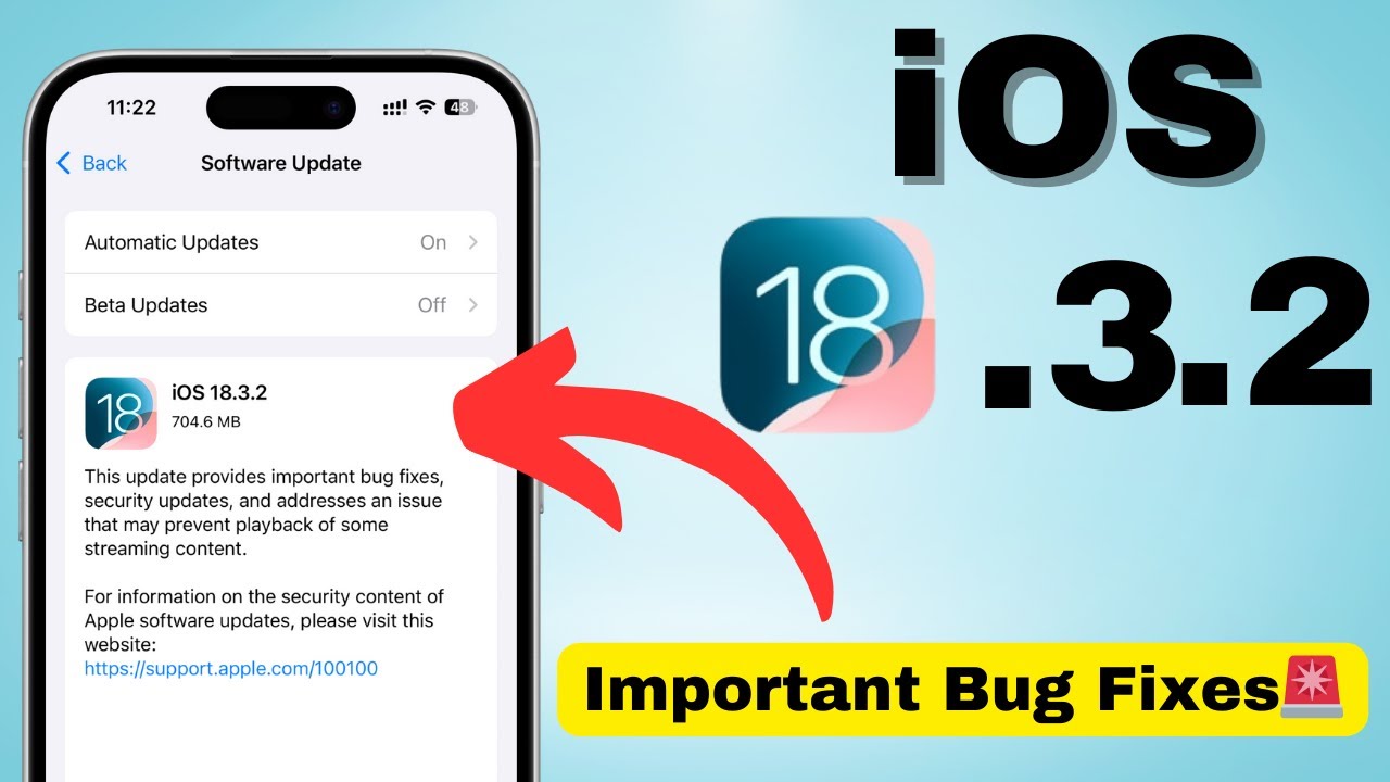 iOS 18.3.2 update || Important Bug Fix ⚠️ - YouTube