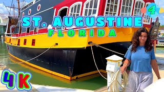 St. Augustine Walk Part 4/5, OLDEST CITY, Florida USA 4K - UHD