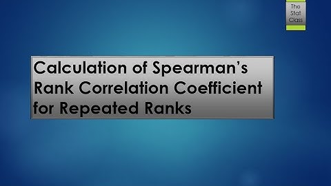 Statistics|Correlation Analysis|Part 7|Rank Correlation coefficient when ranks are repeated