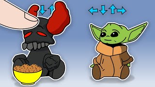 Anime Chibi FNF vs. Finger  | Friday Night Funkin' | Animation | Baby Yoda and Tricky