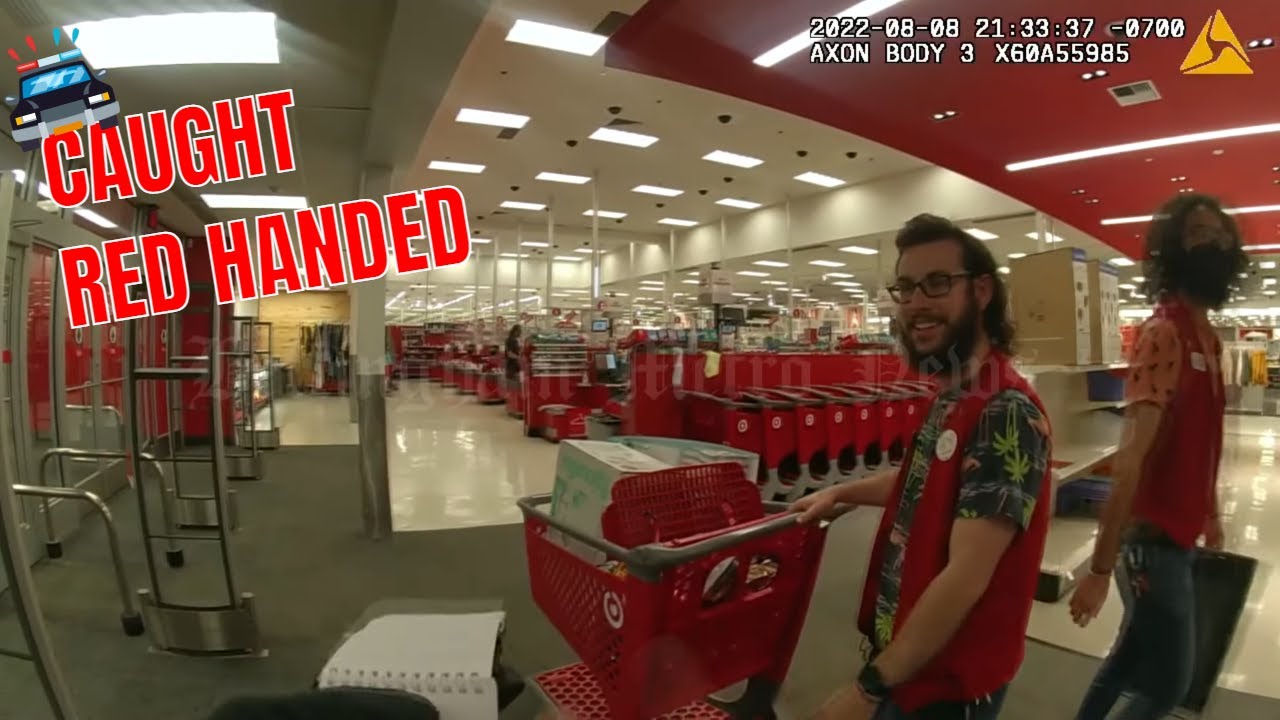 Woman steals from Target right in-front of Police