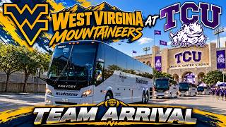 🏈 West Virginia Mountaineers Arrive at TCU! | Roadrunner Charters Team Transport 🚌