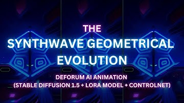 Synthwave Geometrical Evolution: Deforum AI Animation (Stable Diffusion 1.5 Lora Model  ControlNet)