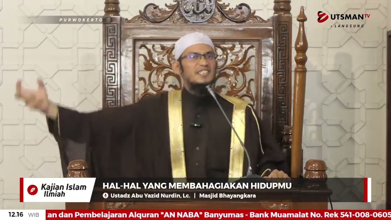 ⁣LIVE Khutbah Jum'at  |  Hal-hal Yang Membahagiakan Hidupmu - Ust. Abu Yazid Nurdin, Lc