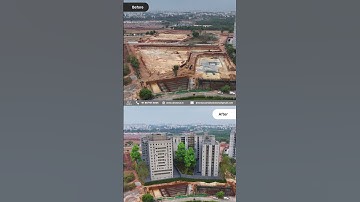 CGI Buildings Integrated Into Drone Footage | Architectural Visualization  #cgi #construction #3d