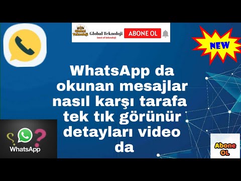 WhatsApp da okunan mesaj karşı tarafa nasıl tek tık görünür