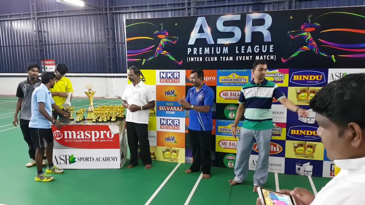 ASR Sports Academy - Interclub Tournament 2017 - Varshini vs Yeswantika - Final - Prize Distribution
