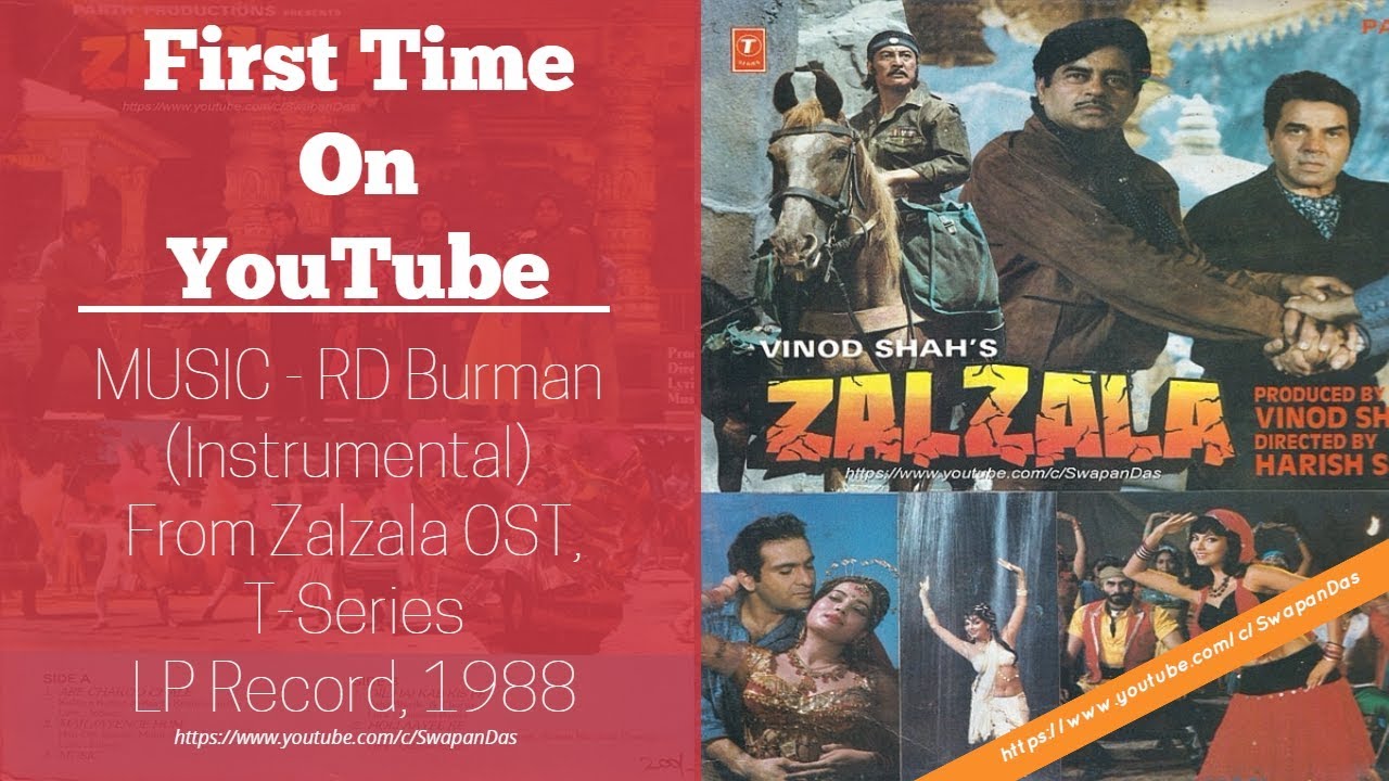 Rare  RD Burman   1st Time On YouTube  Music Instrumental  Zalzala 1988  Vinyl LP Record