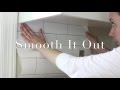 DIY White Subway Tile Temporary Backsplash