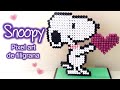 Snoopy con corazon pixel art de filigrana, Snoopy with heart of quilling pixel art