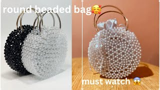 Round beaded bag tutorial