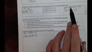 UAFS MATH 11003 Lesson 2.1 Example #3 Factoring by Grouping