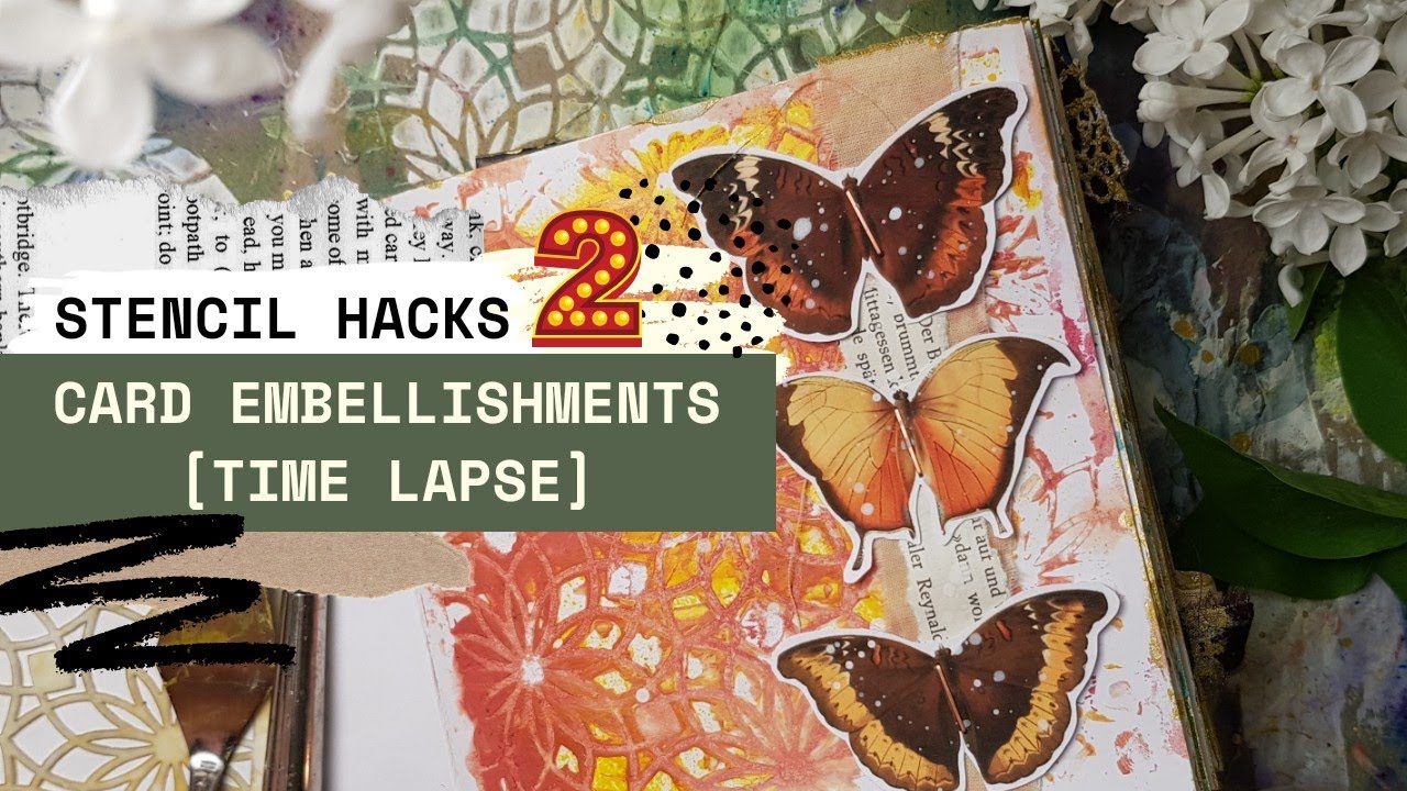 🎵 STENCIL HACKS [2/3] CARD EMBELLISHMENTS [TIME LAPSE] YouTube