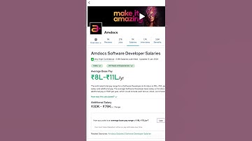 How much does Software Developer earn in Amdocs #jobs #salary #amdocs