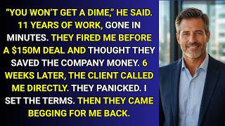 They Fired Me Before the $150M Deal to Save on My Commission — Then the Client Asked for Me by Name