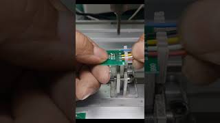 5 wire joint soldering one time on PCB board by automatic soldering machine