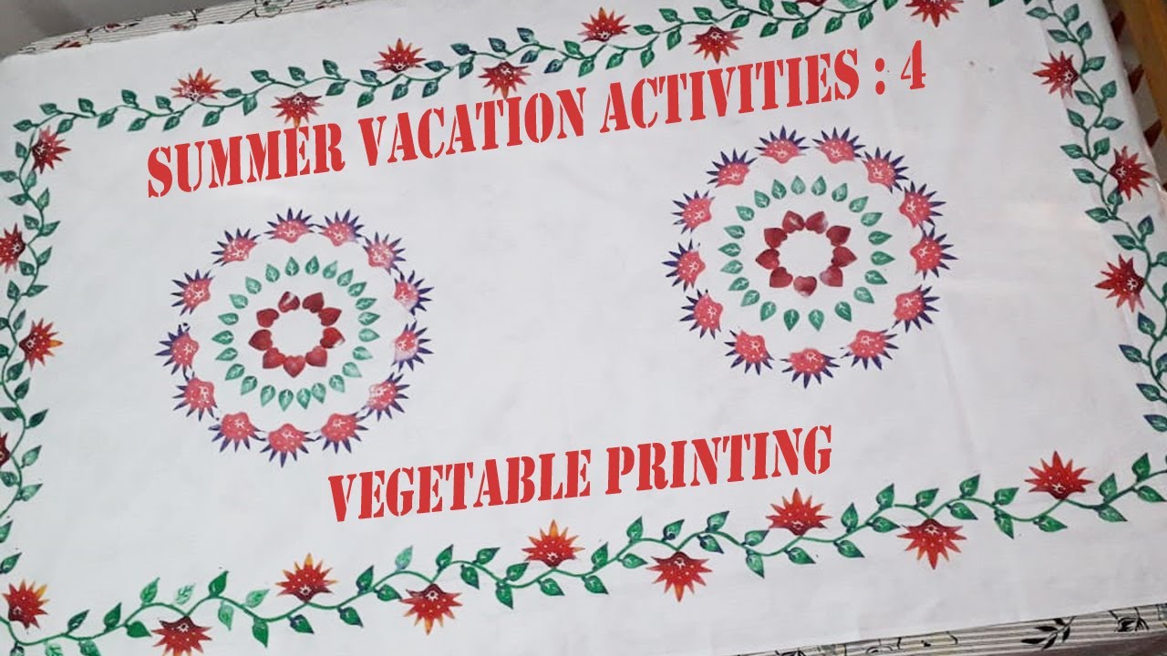 Vegetable Printing Bed Sheet Vegetable Printing Summer Vacation vegetable-printing-bed-sheet-vegetable-printing-summer-vacation