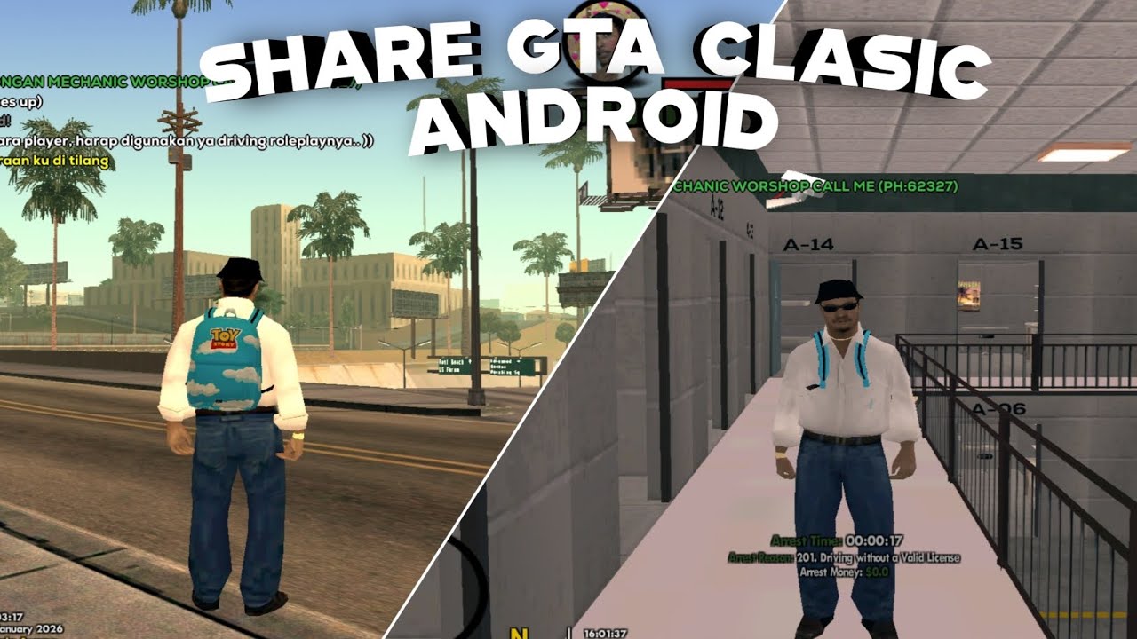 SHARE | MODPACK GTA CLASIC ANDROID | SIZE CUMA 100 MB DOANG