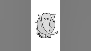 Animal animation- The elephant never forgets - animal drawing #shorts #theelephant