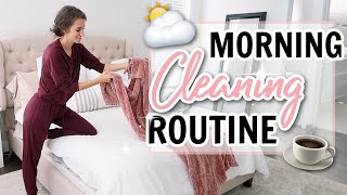 RELAXING MORNING CLEANING ROUTINE \/\/ POWER HOUR CLEAN WITH ME \/\/ MOM OF 3