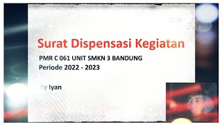 Surat Dispensasi Kegiatan