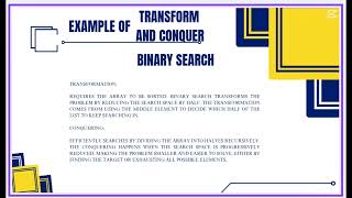 Transform and Conquer algorithm