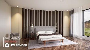 D5 Render realistic interior rendering tutorial | Bedroom 204