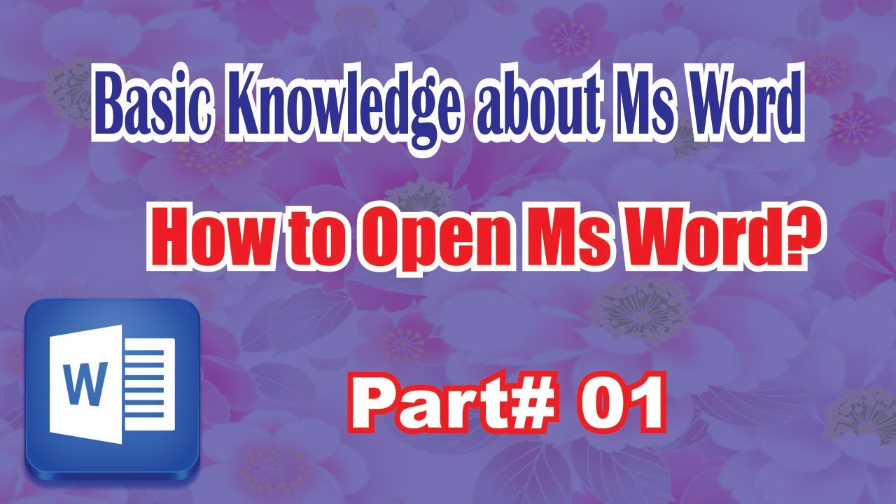 How to Open MS Word 2010 in pc/laptop in hindi/Urdu - YouTube