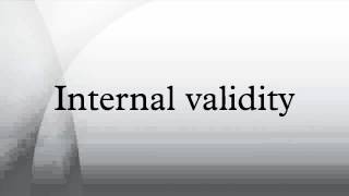Internal validity