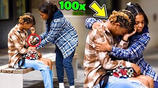 Homeless Asks Strangers for Money, Then Gives 100x What They Gave Her!