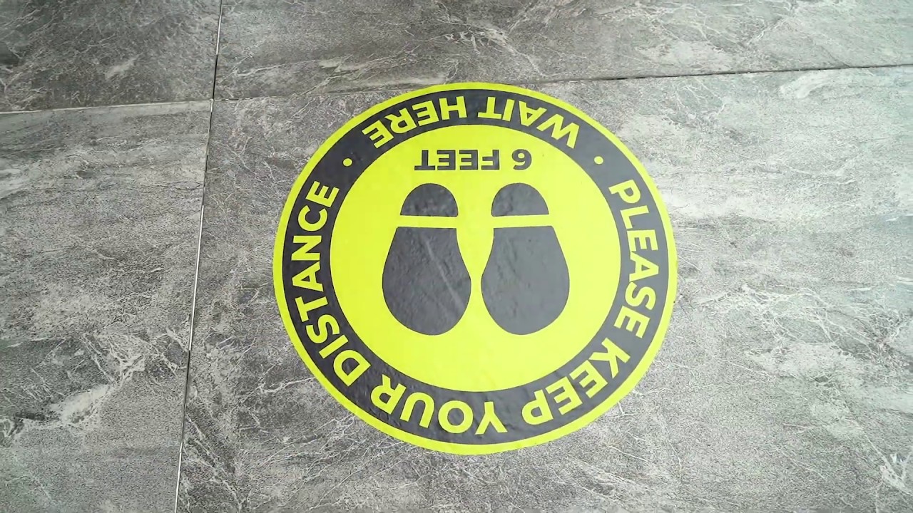 Social Distancing Floor Decal Safety Floor Sign Marker Maintain 6 Feet ...