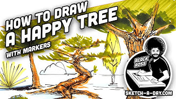 Sketch A Day: How to Draw a Happy Little Tree with Markers like an Industrial Designer