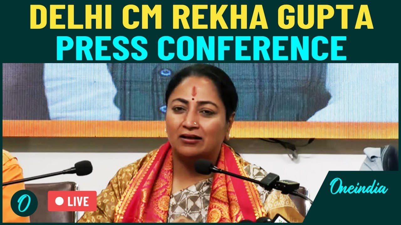CM Rekha Gupta LIVE: Delhi CM Rekha Gupta Press Conference | Virendra Sachdeva | AAP | BJP