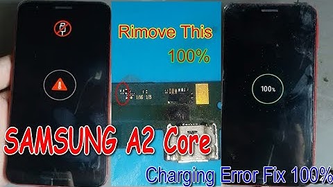 Samsung A2 Core Charging errors Fixed A260G Temperature Too High solution 100%  2022