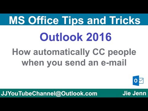 How to automatically CC people when you send an email |Outlook Tutorial