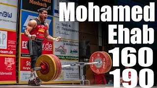 Mohamed Ehab 816Kg 160Kg Snatch 190Kg Clean And Jerk - Weightlifting Bundesliga 2019-02-16