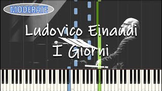 Ludovico Einaudi - i Giorni | MODERATE Piano Tutorial