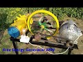 How to Make Free Energy Generator 220v With 3kw Alternator And 1 hp Motor Recycle Free Electricity