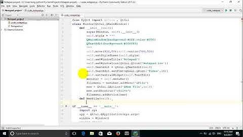Notepad Programming with python 3 and PyQt 4