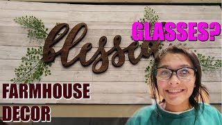 YOU GOT GLASSES? FINISHED ONE OF MY FARMHOUSE DECOR DIY'S! EMMA AND ELLIE