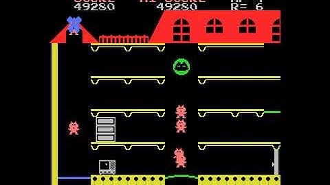 [MSX] Mappy by Namco LTD & Bug-Byte Software - Gameplay *after* reset