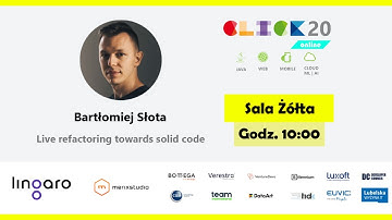 🟨 LIVE: Live refactoring towards solid code - Bartłomiej Słota