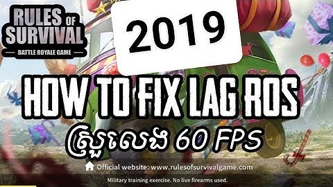 how to fix lag rules of survival - របៀបកែ game rules of survival - rules of survival 2019 | Nit KH