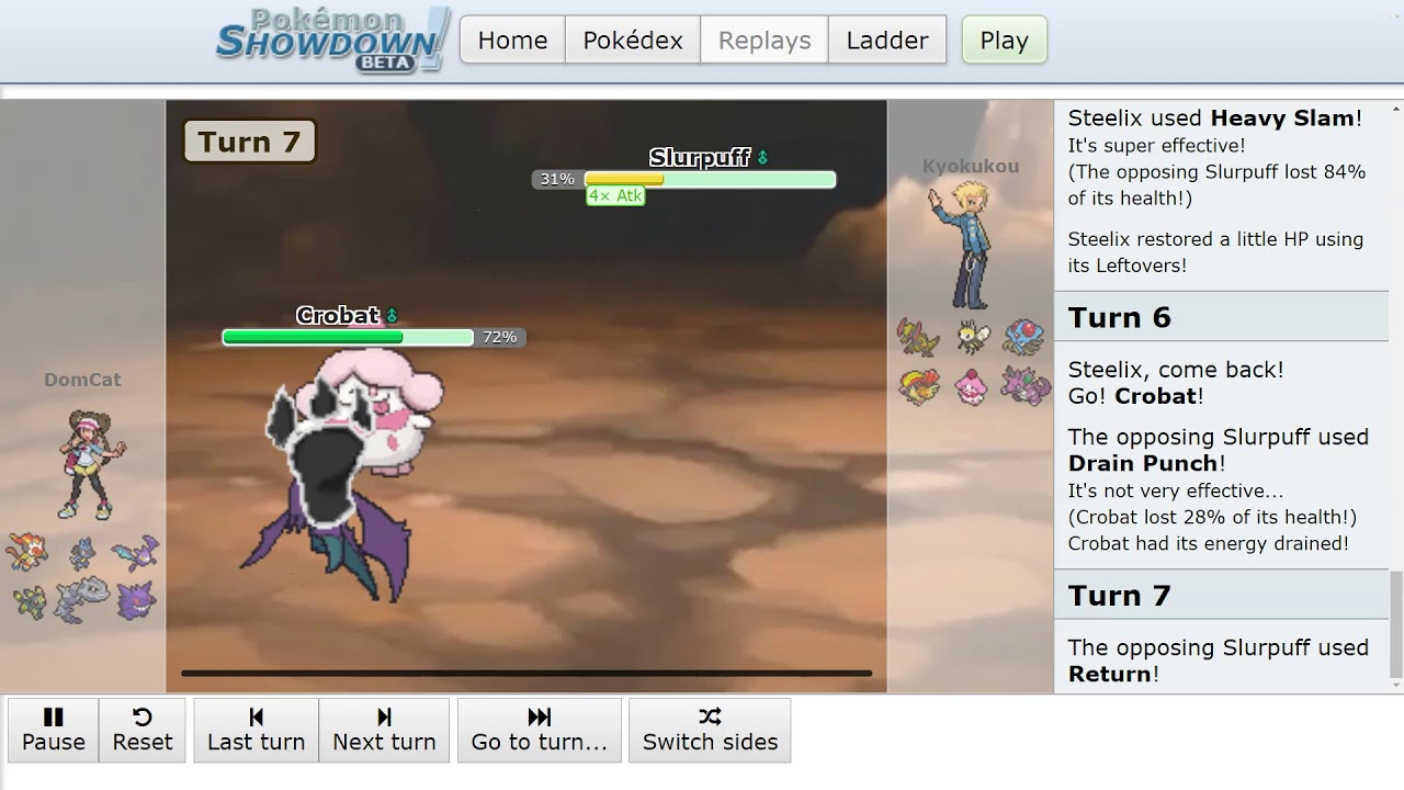 ProGaming - Pokemon Showdown, DomCat vs Kyokukou, [Gen 7] UU (Sat Sep 21 2019)