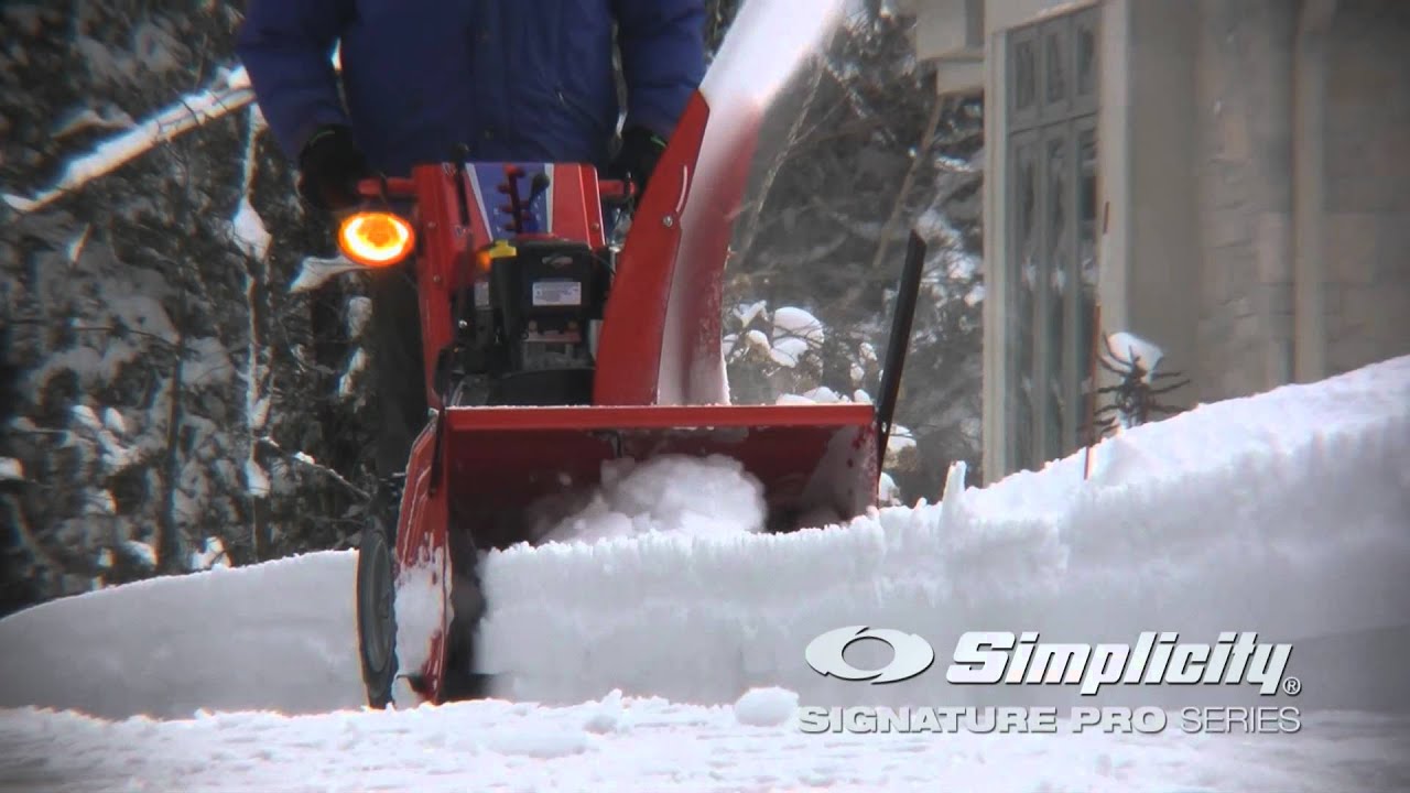 Simplicity Signature Pro Snow Blower YouTube