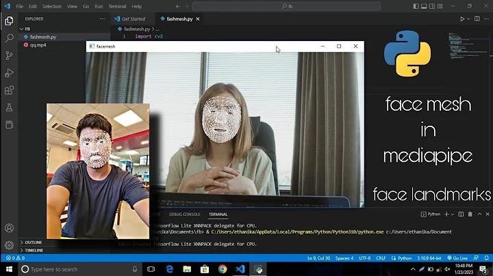 face mesh in python|| mediapipe | Detect 468 Face Landmarks in Real-time