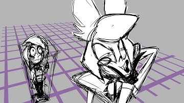 Official Hazbin Hotel Pilot Storyboards UNUSED "39" (Brown Bricks)