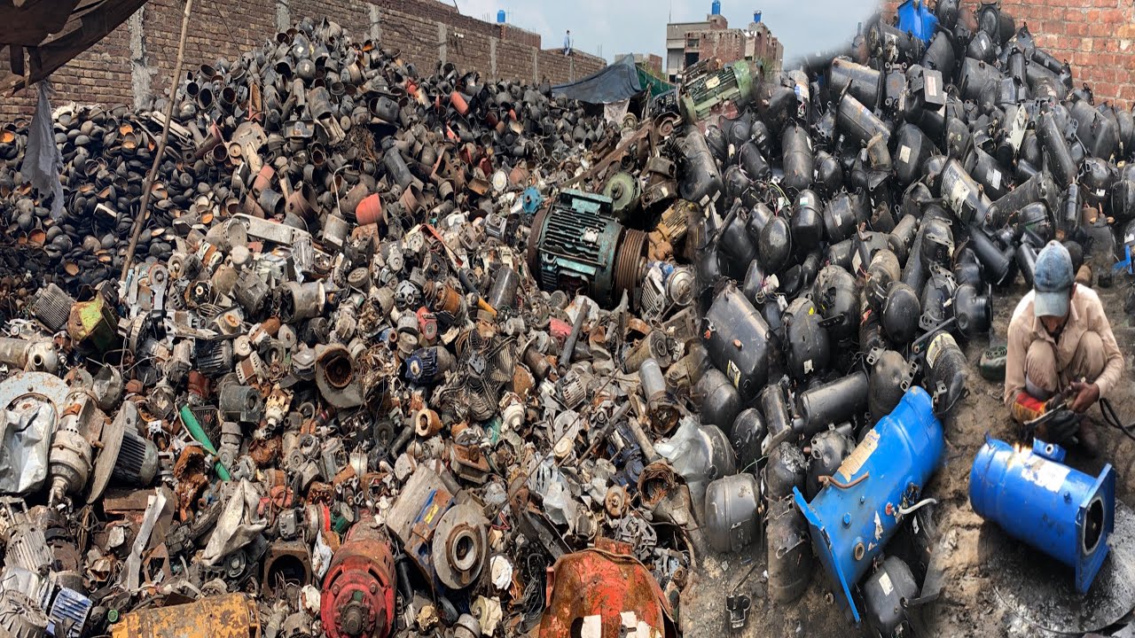 Incredible Copper Recycling Process From Old Motor Compressor | How Ac Compressor recycling process